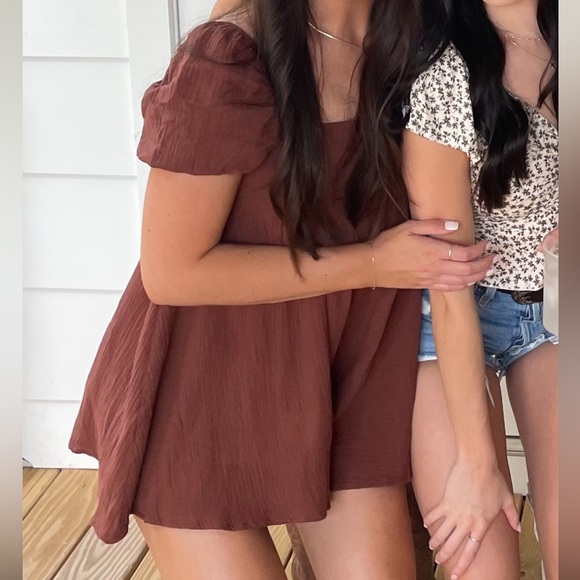 Princess Polly Brown Romper - Picture 4 of 6